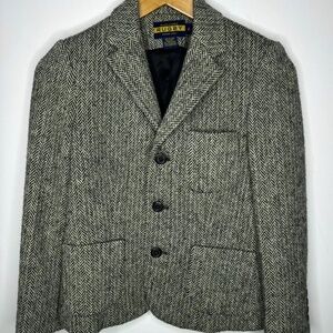 Ralph Lauren Rugby XS Herringbone Gray Blazer/Jacket and Bermuda Shorts set.